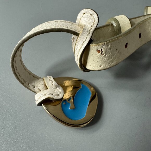 Dooney & Bourke Ivory Leather Shoulder Strap w/ Hanging Charm - Picture 3 of 12